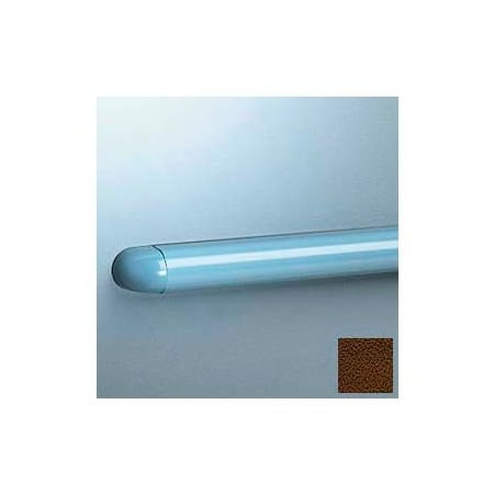 Pawling Accent Rail, Rounded W/Aluminum Retainer, 1-1/8"H x 12'L, Brown EB-25-12-4